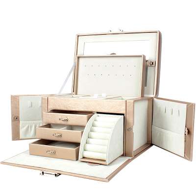 Jewelry Box Organizer Display Storage Case with Lock