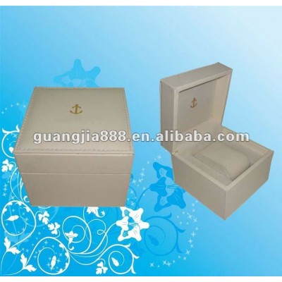 White PU Leather Single Watch Box